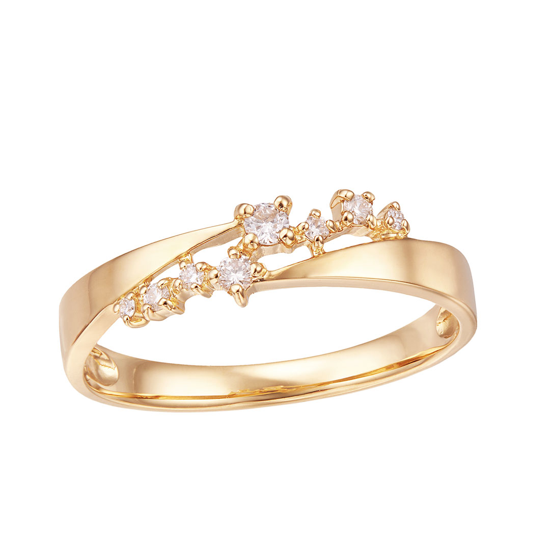 K18イエローゴールド　ダイヤモンドリング