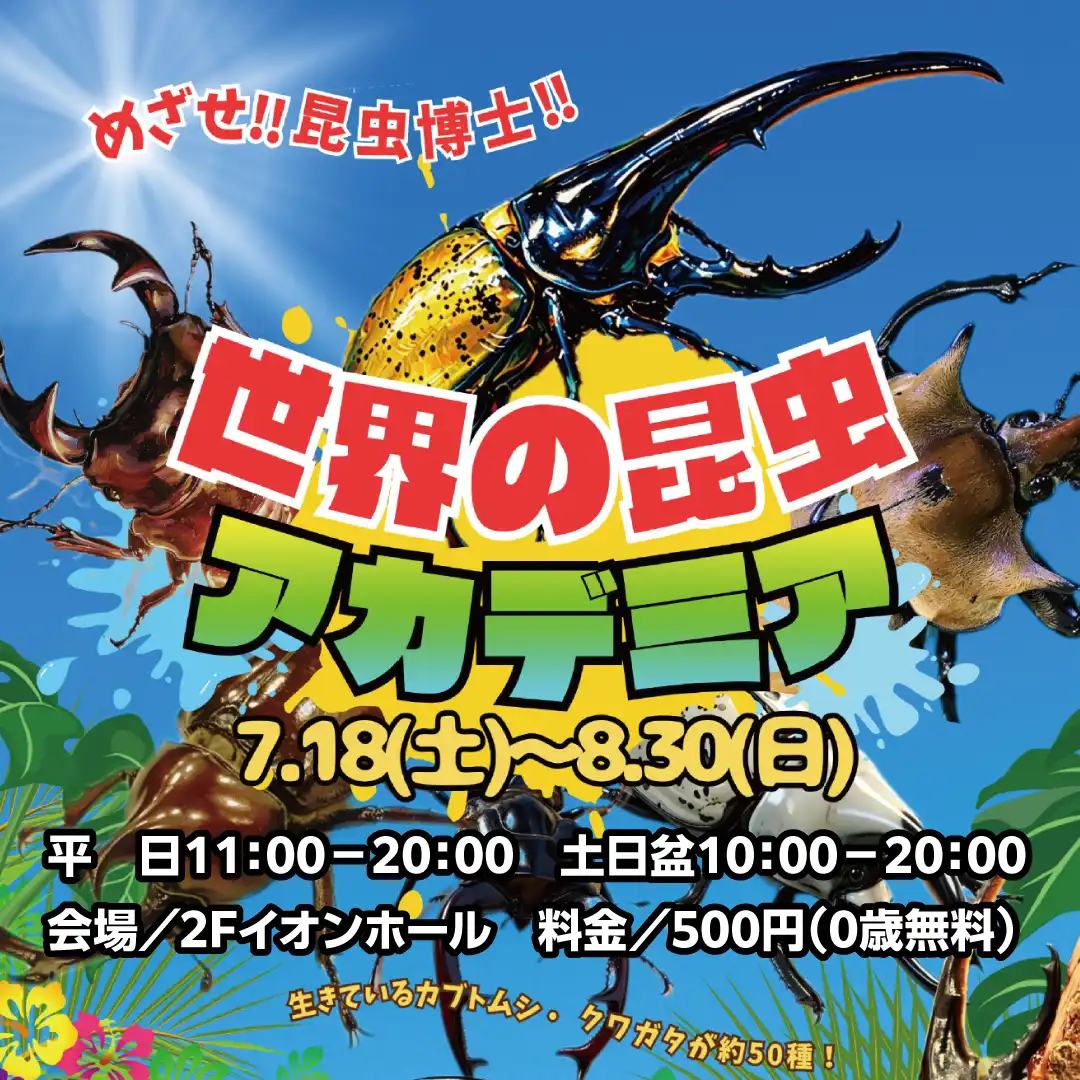 夏休み特別企画！世界の昆虫アカデミア