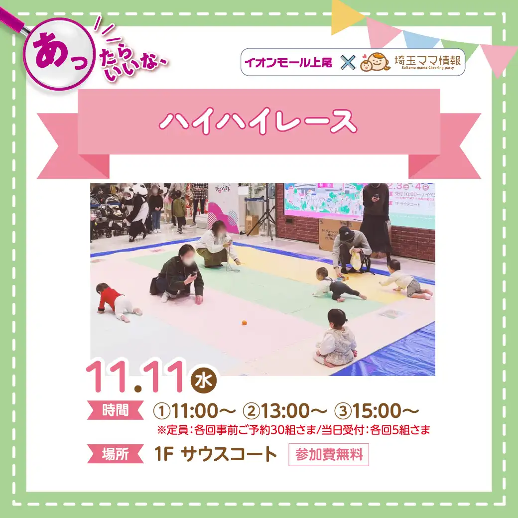 ＜11月11日(水)＞ハイハイレース