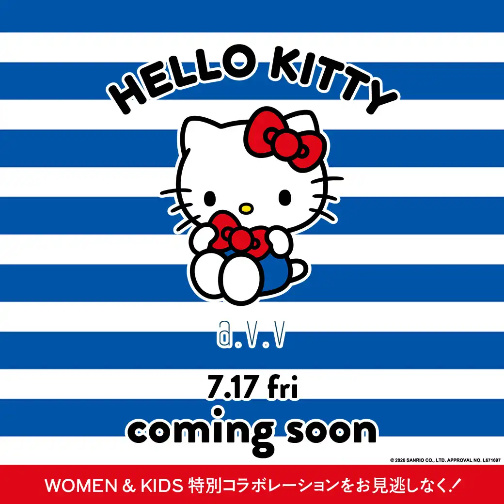 ＼HELLO KITTY×a.v.v／特別コラボアイテムがまもなく登場！