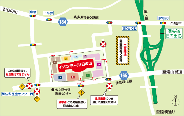 駐車場から店舗への便利なアクセス
