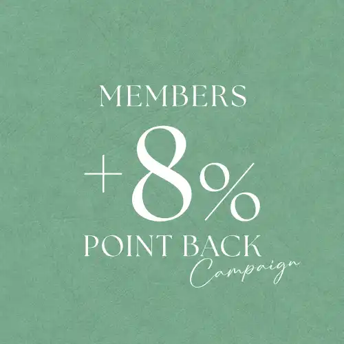 +8% POINT BACK