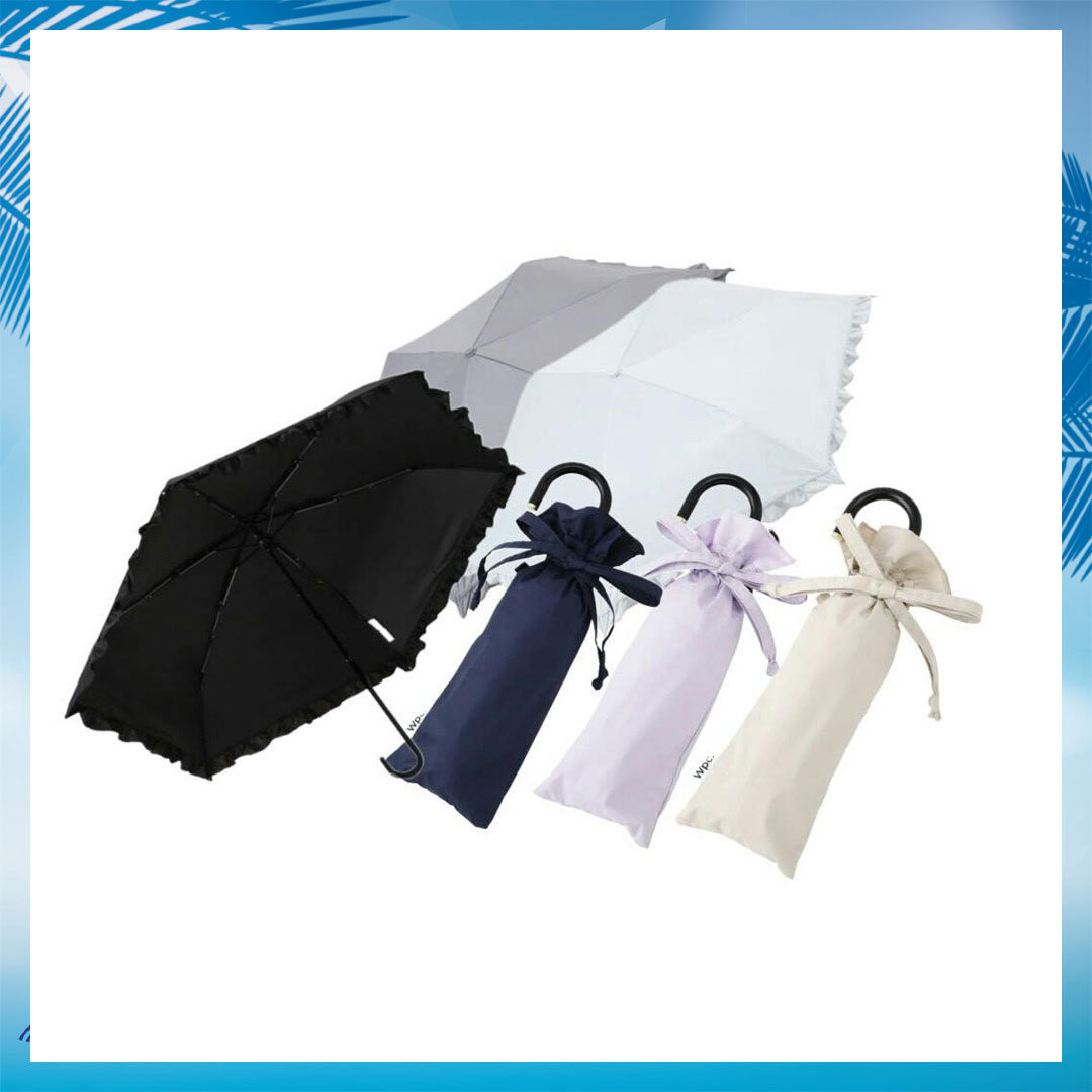 遮光クラシックフリル　折りたたみ傘　50cm(晴雨兼用)