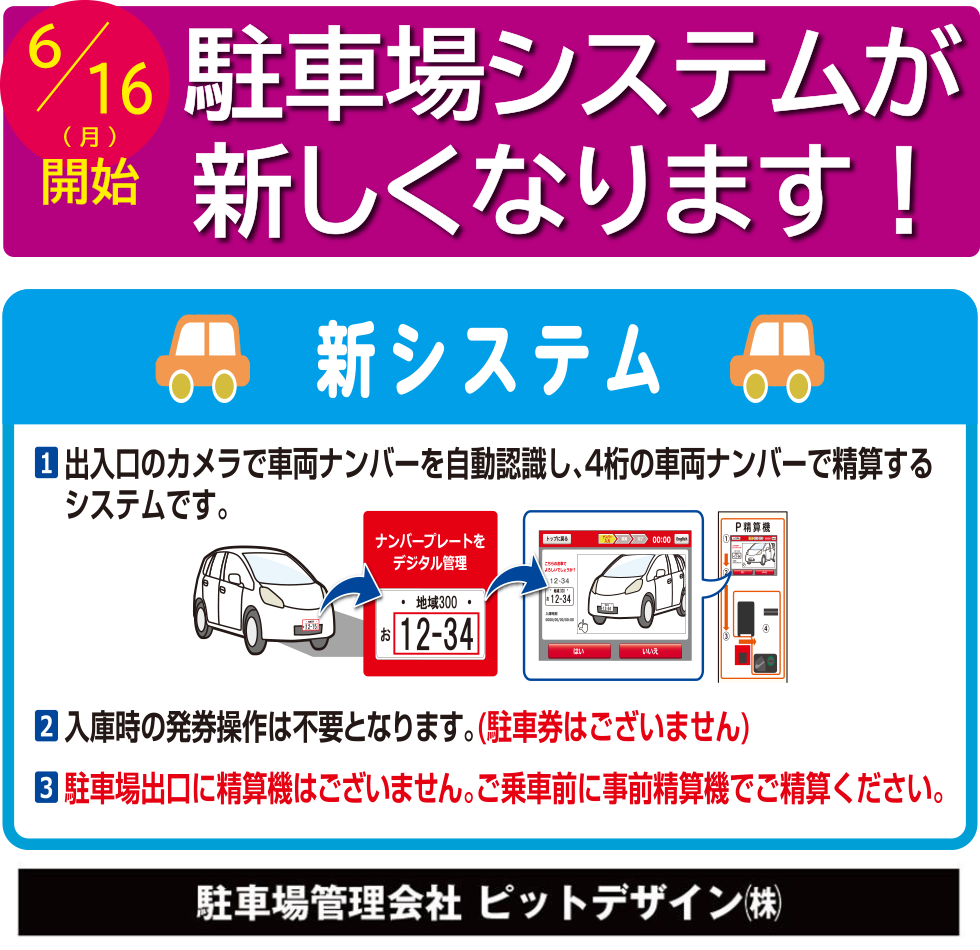 広島段原_アクセスガイド_駐車場システムのご案内