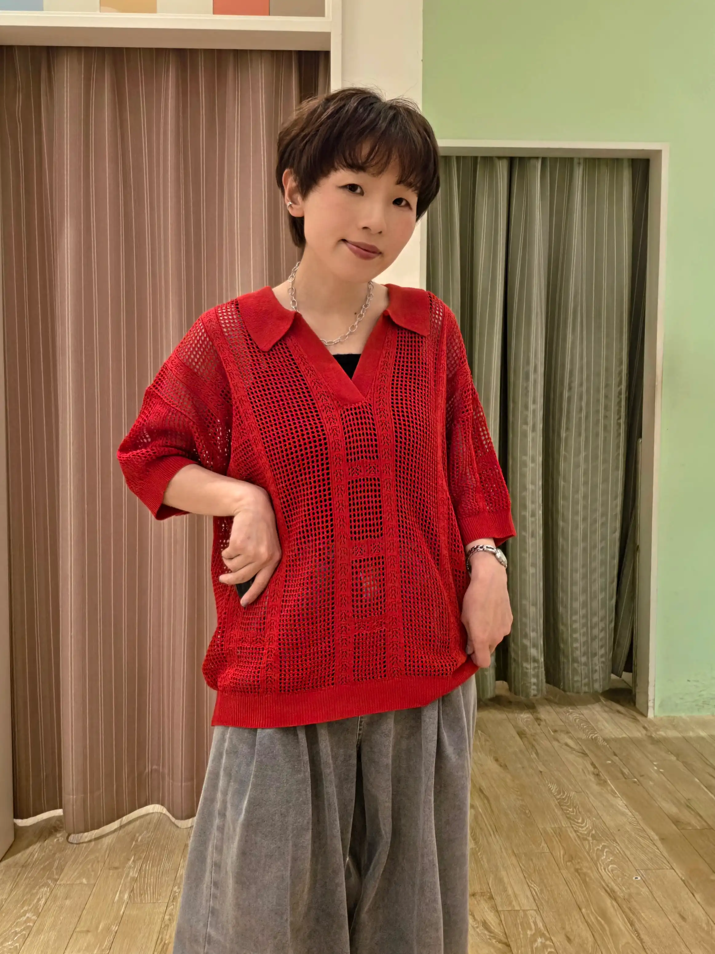 涼しげメッシュニット★
