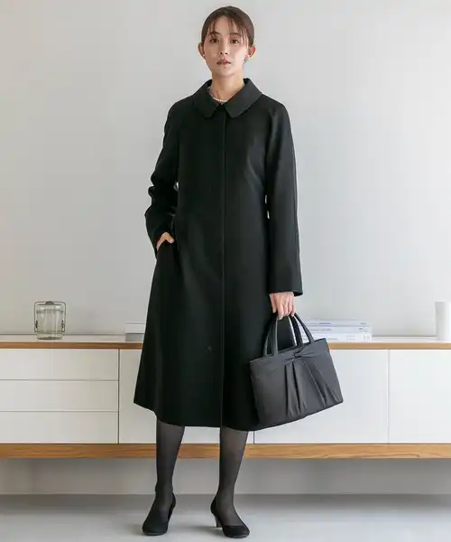 《ライナー付き ブラックフォーマルコート》