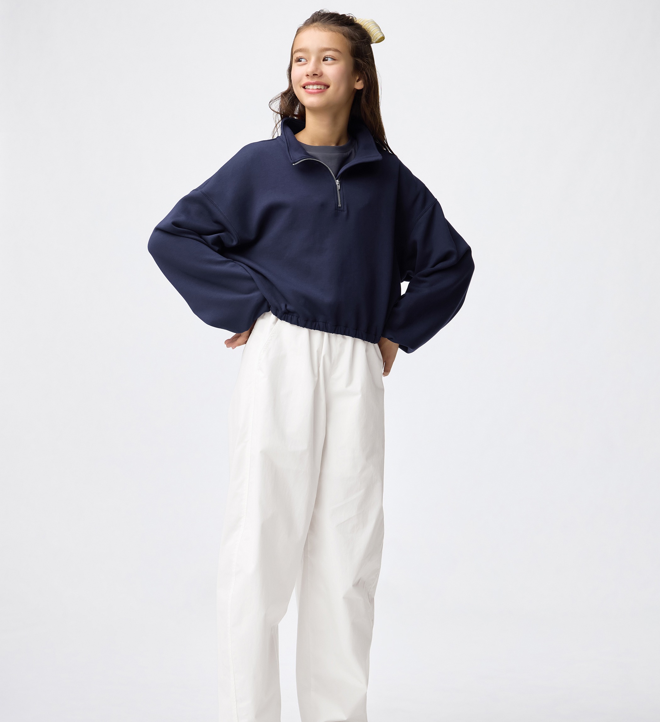 GIRLSドライイージーバレルレッグパンツ