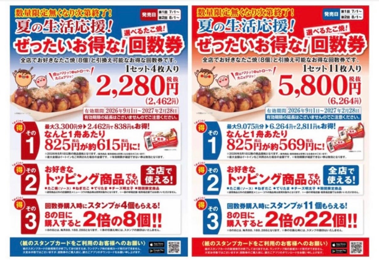築地銀だこ 80枚　たこ焼　回数券　ぱんだちゃん ニュース｜ショップニュース｜【築地銀だこ】8月1日（土）より「夏の