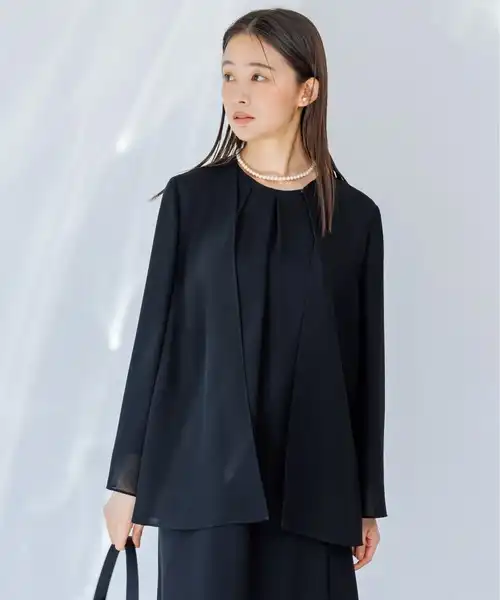 【喪服・礼服】【洗える】/涼やかな羽織りジャケット