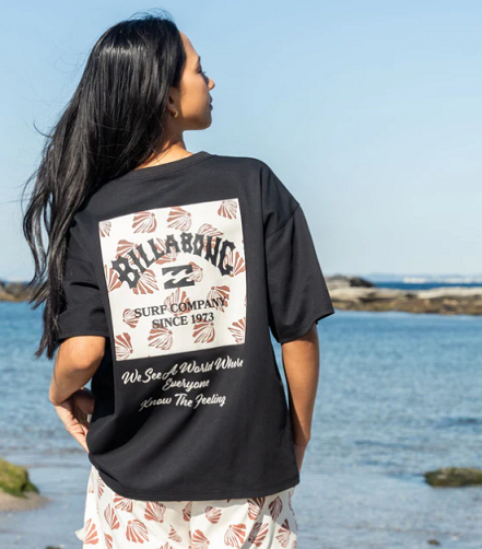BILLABONG ウィメンズ 【接触超冷感・UVカット】【MIDIUM LOOSE】SQUARE MEDIUM LOOSE COOL TEE Tシャツ 