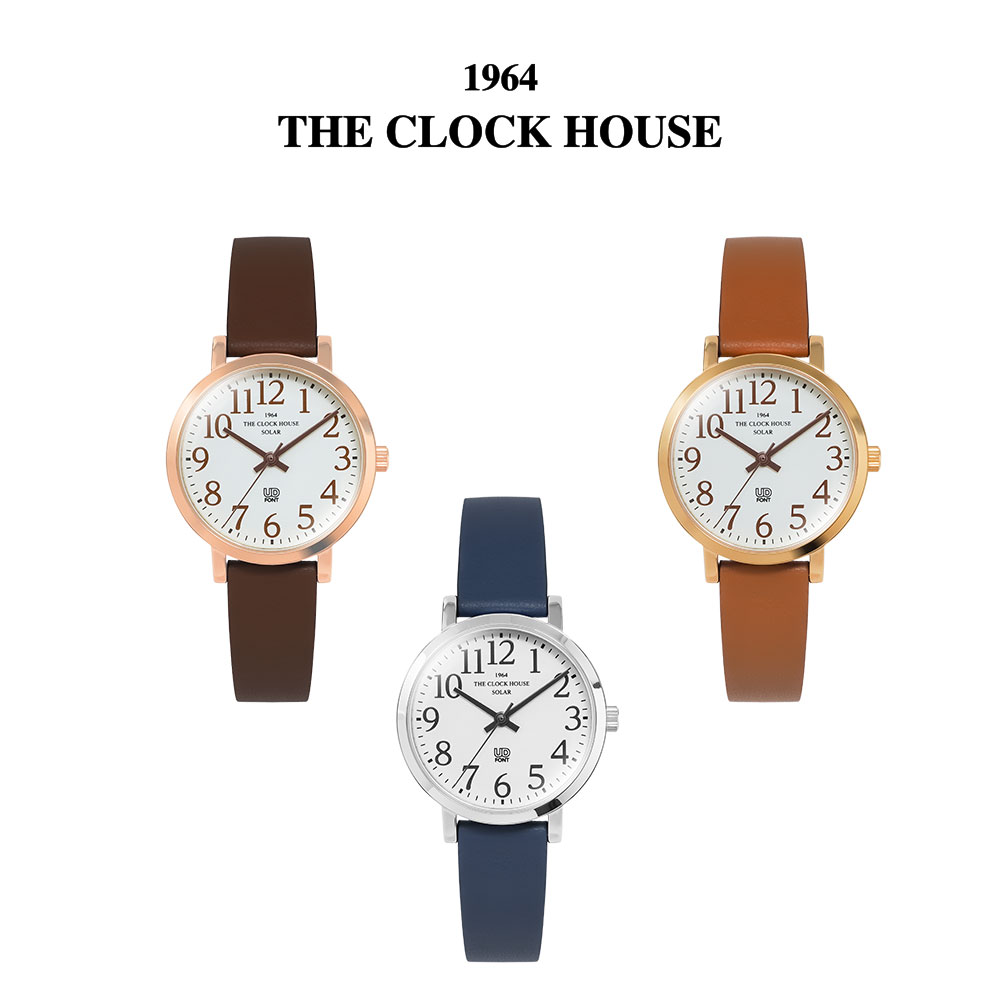【新製品】THE CLOCK HOUSE UDシリーズよりユニセックスサイズの革バンドソーラーモデルが登場