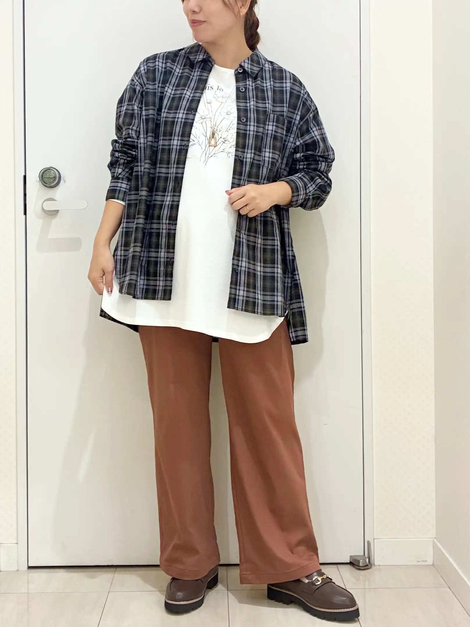 【大きいサイズ】ドロップショルダーシャツ
