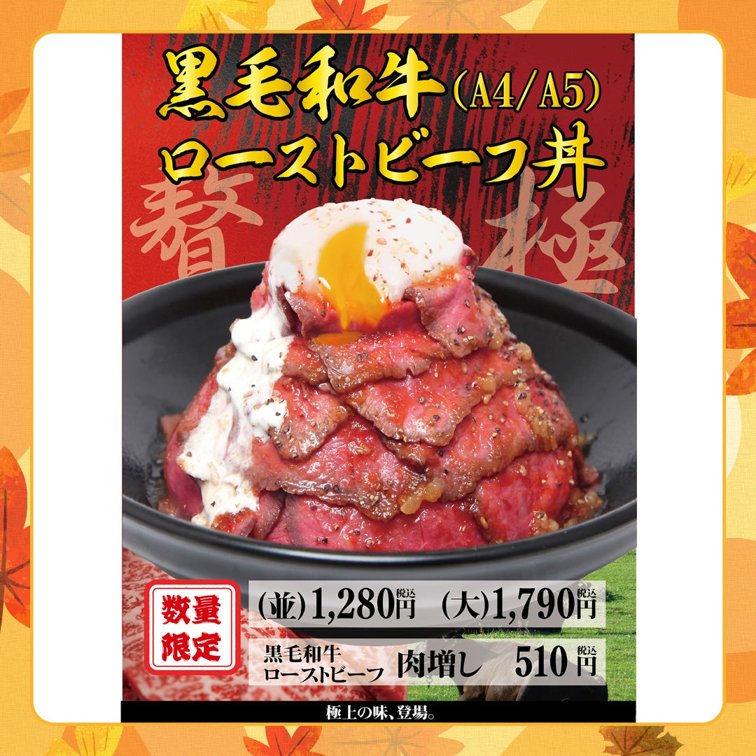 黒毛和牛ローストビーフ丼(並)　※数量限定商品です。
