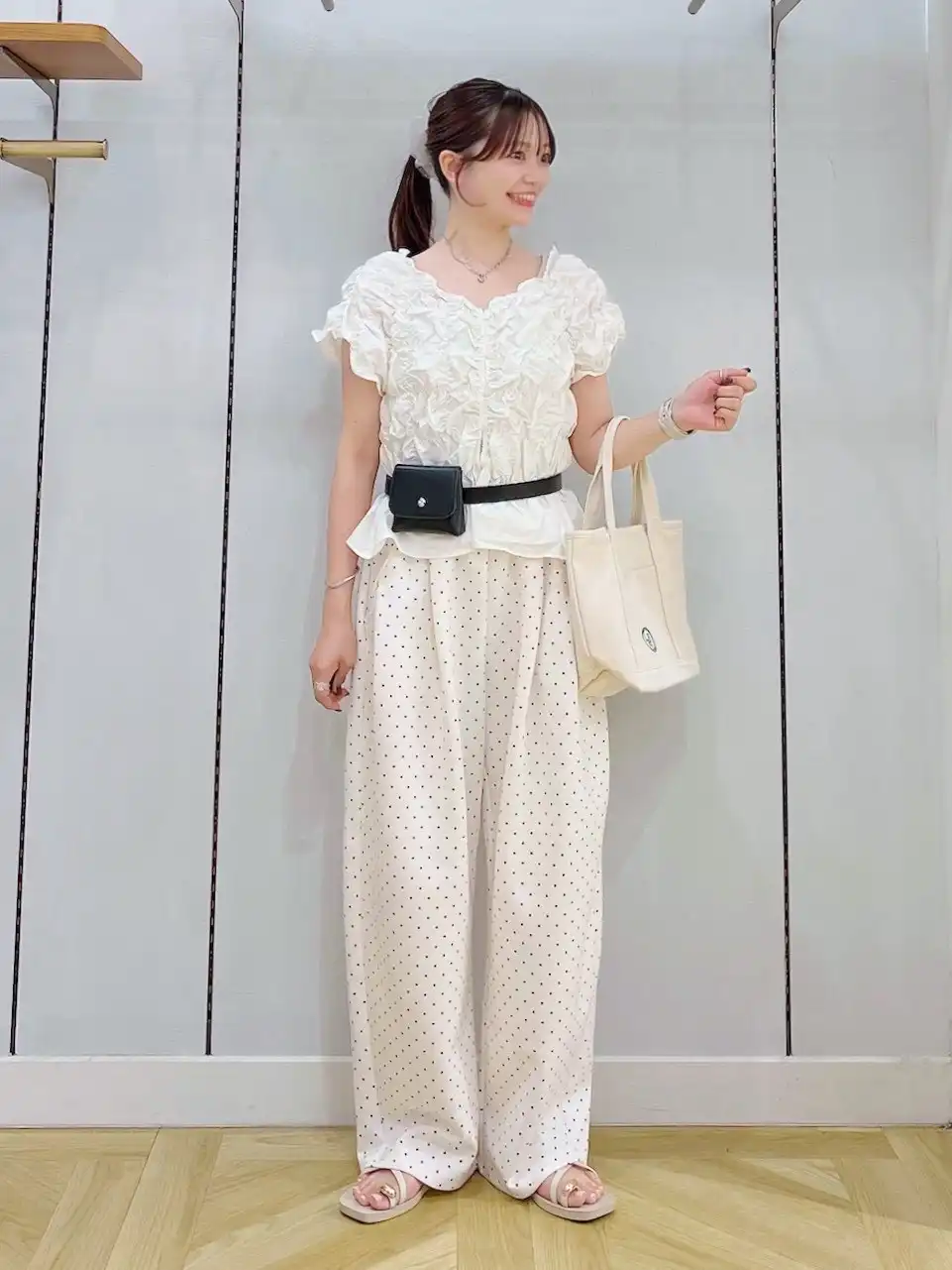 大人気のスウェットパンツにドット柄が登場☆