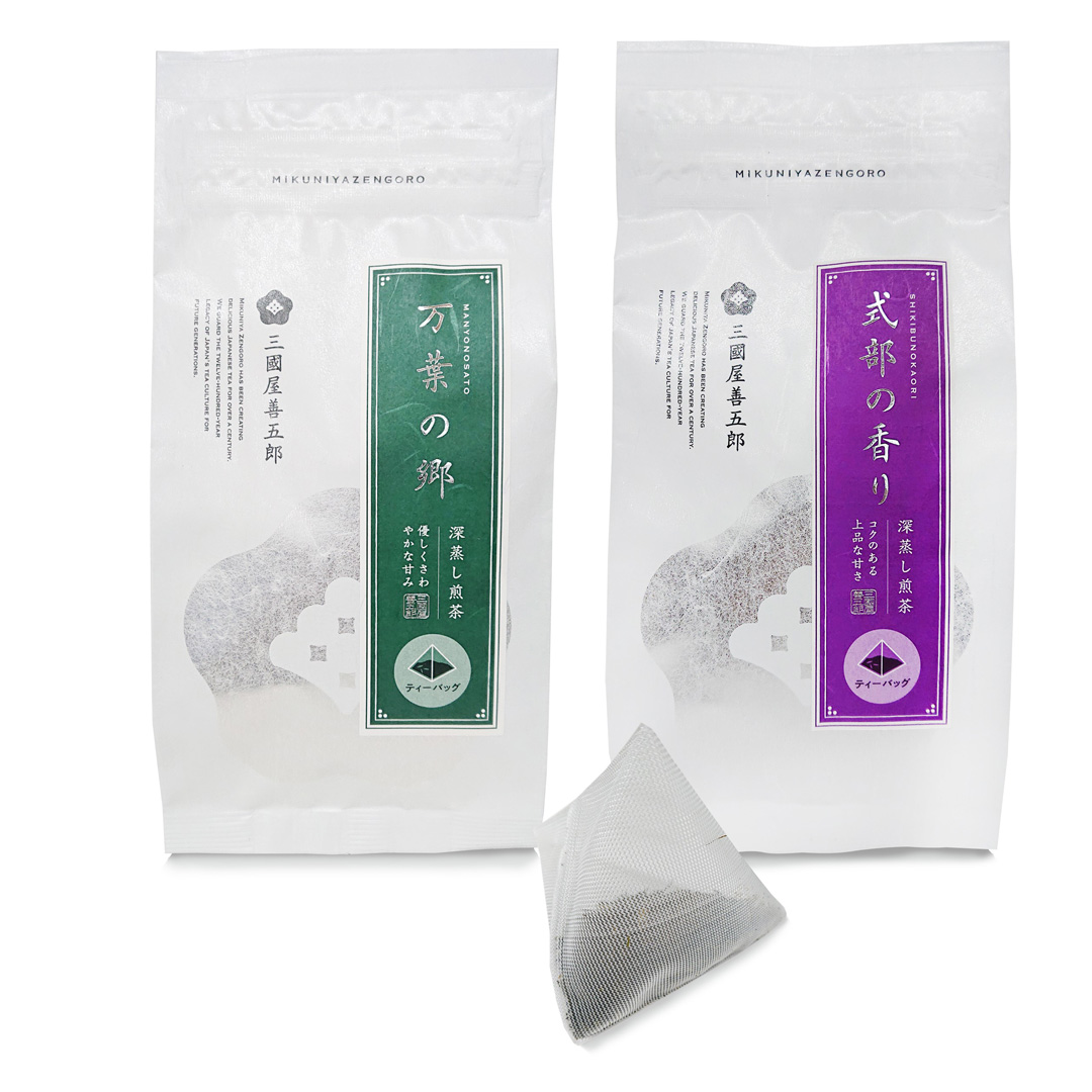深蒸し煎茶式部の香り 5g×16p・深蒸し煎茶万葉の郷 5g×16p