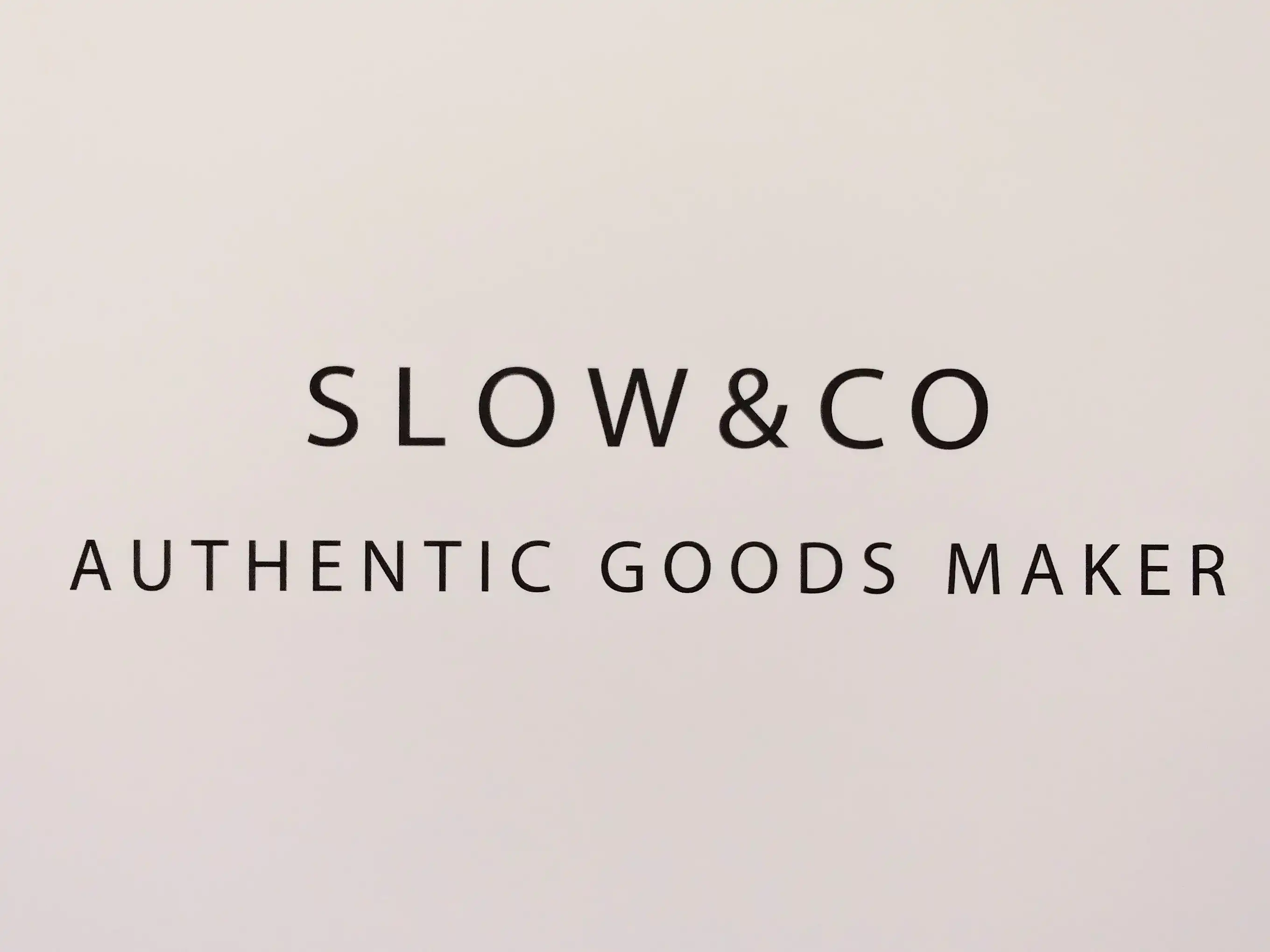 【MADE IN JAPAN】SLOW&CO 入荷しました！