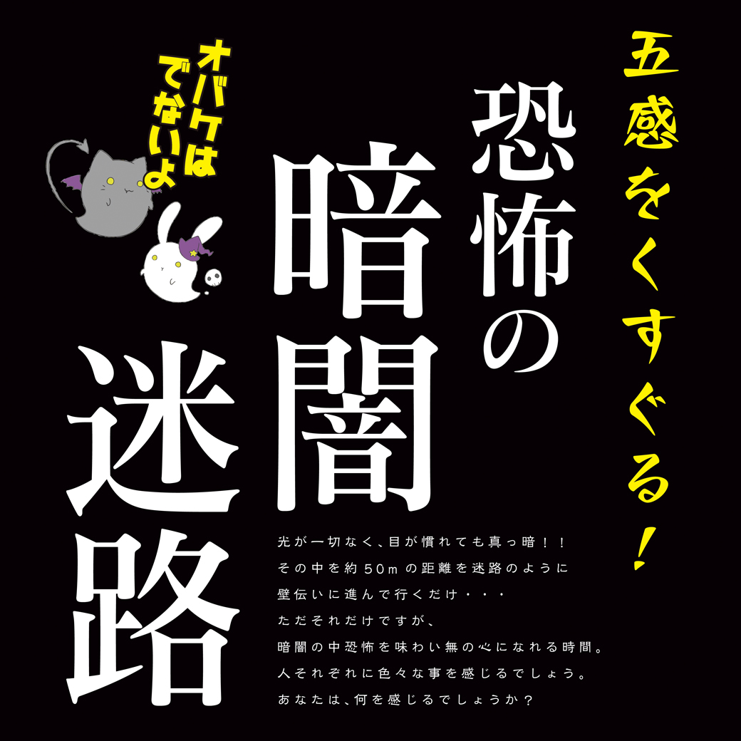 五感をくすぐる！ 恐怖の暗闇迷路