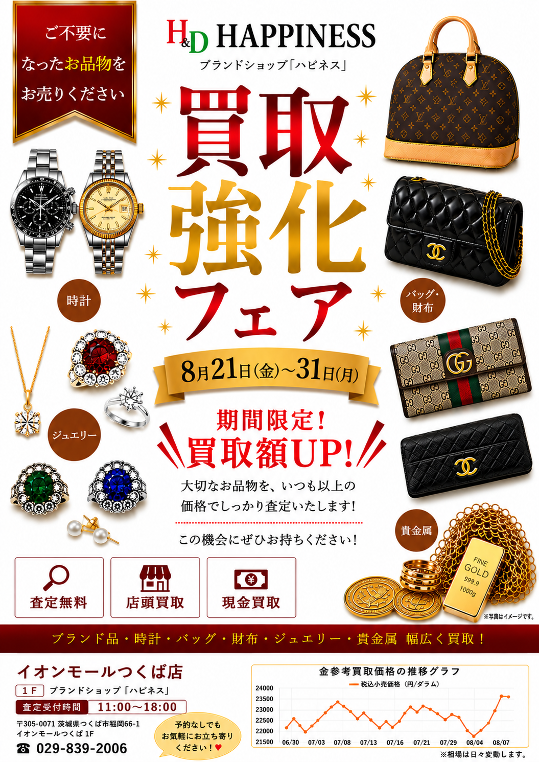 ハピネスの買取強化フェア開催