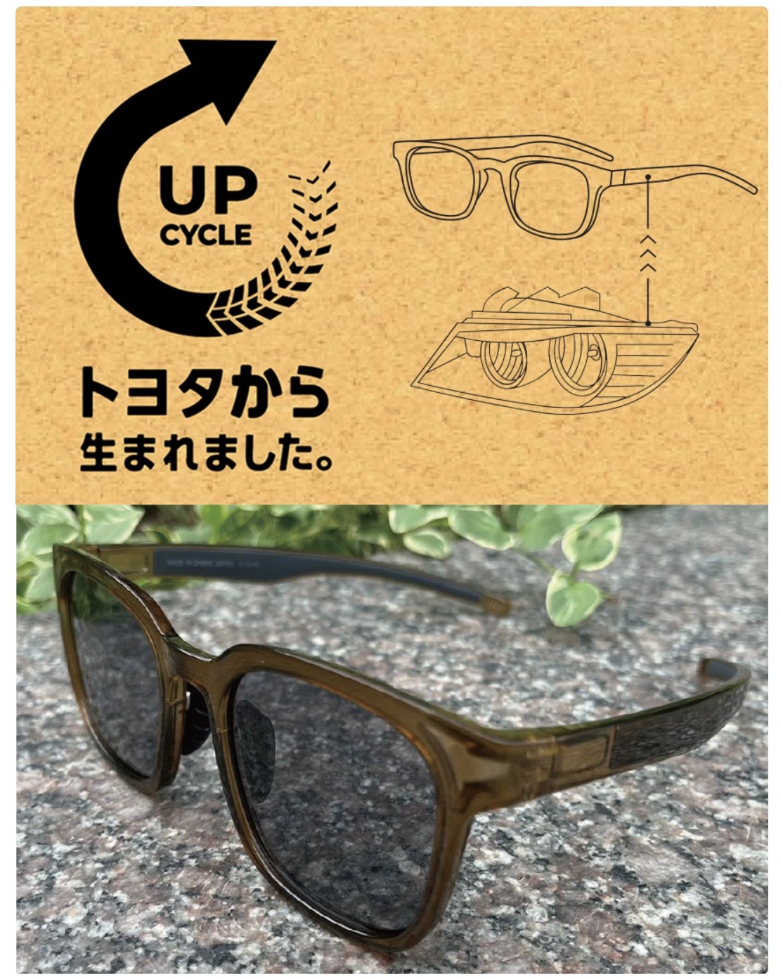 アップサイクル サングラス 販売中