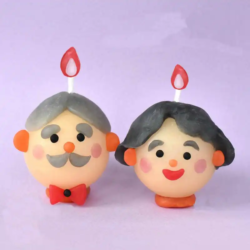 敬老の日 ワーク ショップ　おじいちゃんおばあちゃん粘土キャンドルつくり