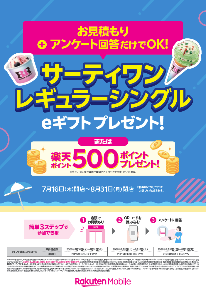 楽天モバイルからの夏のお中元♩