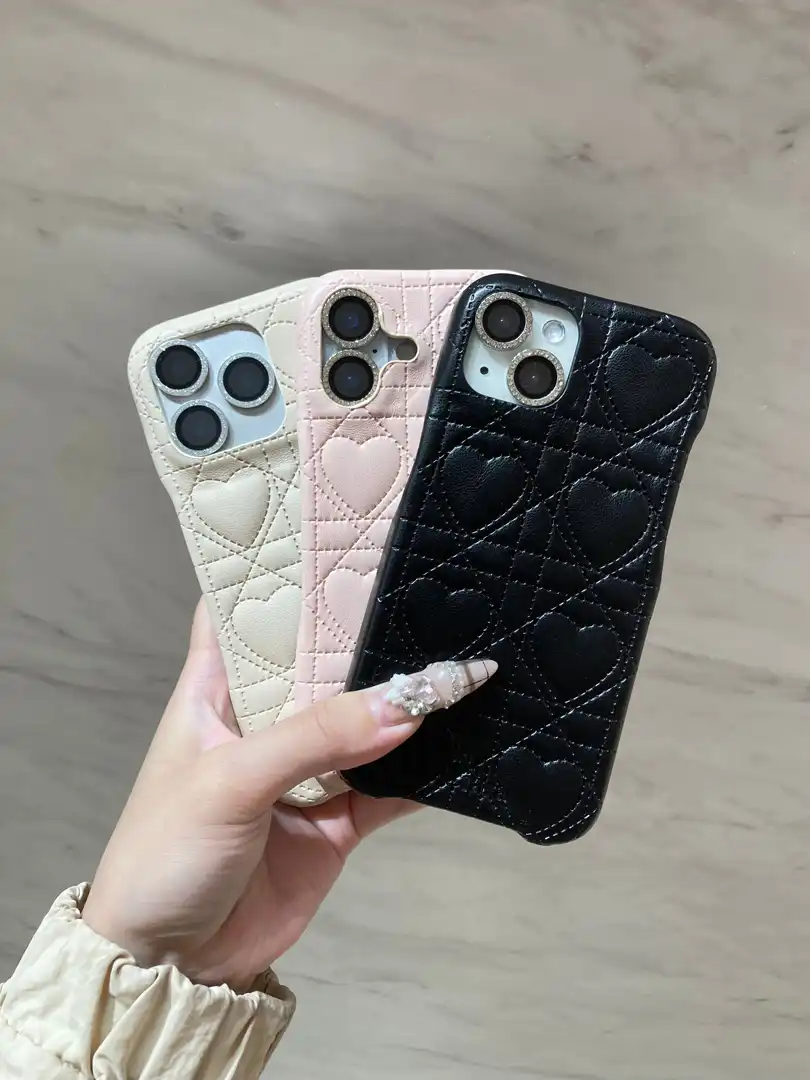 ハートキルティングPUレザーケース♡