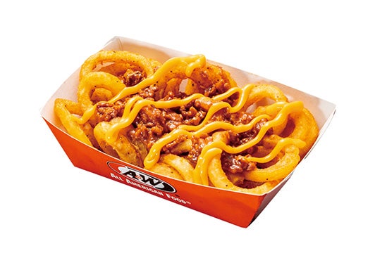 ①チリチーズカーリーフライ②プルドポークチップス