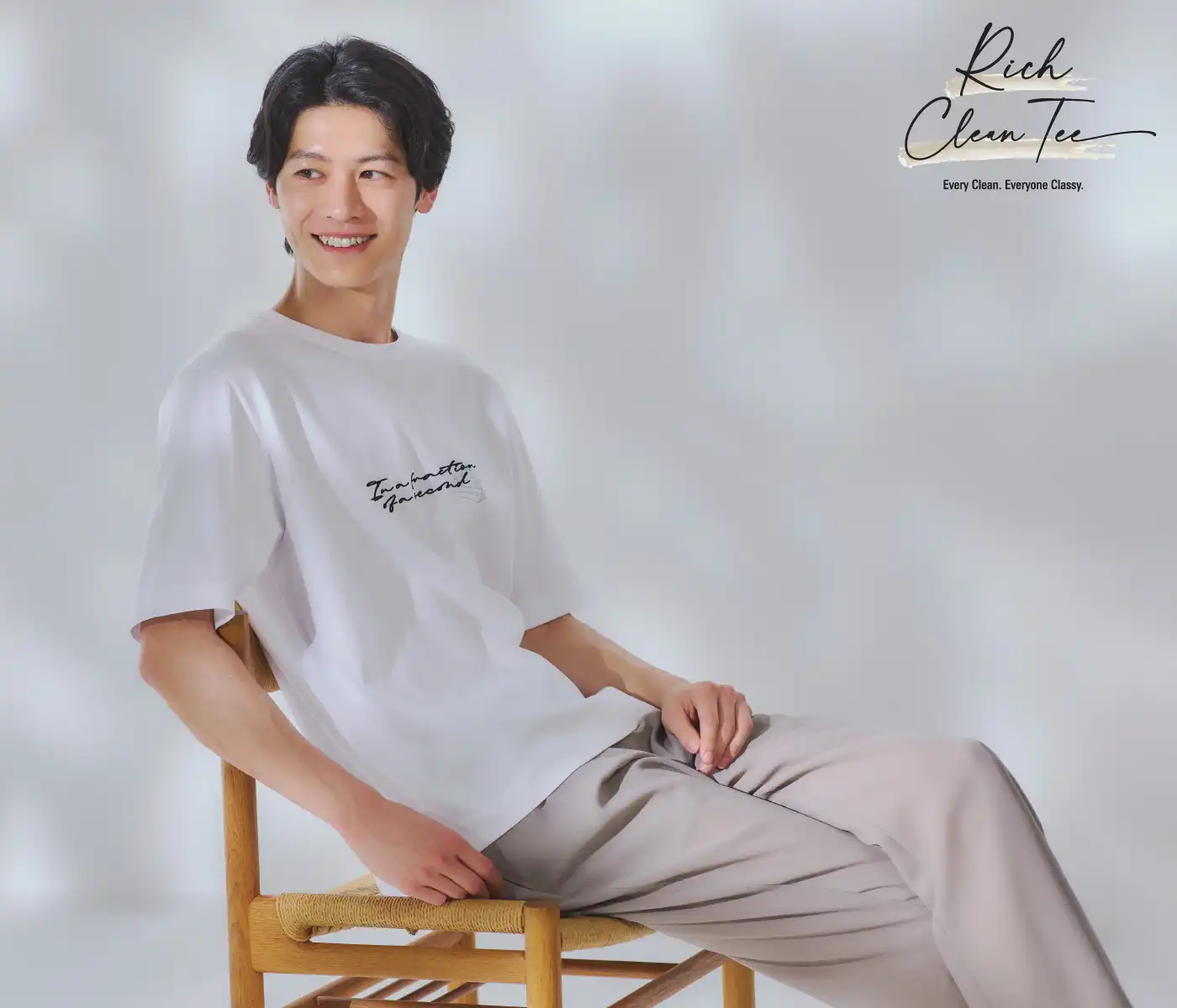 【メンズ】〈リッチクリーンTシャツ/半袖プリント〉のご紹介♪