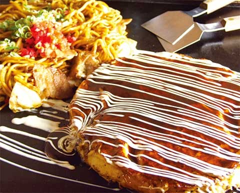 鉄板焼　お好み焼き　京都　わらい食堂