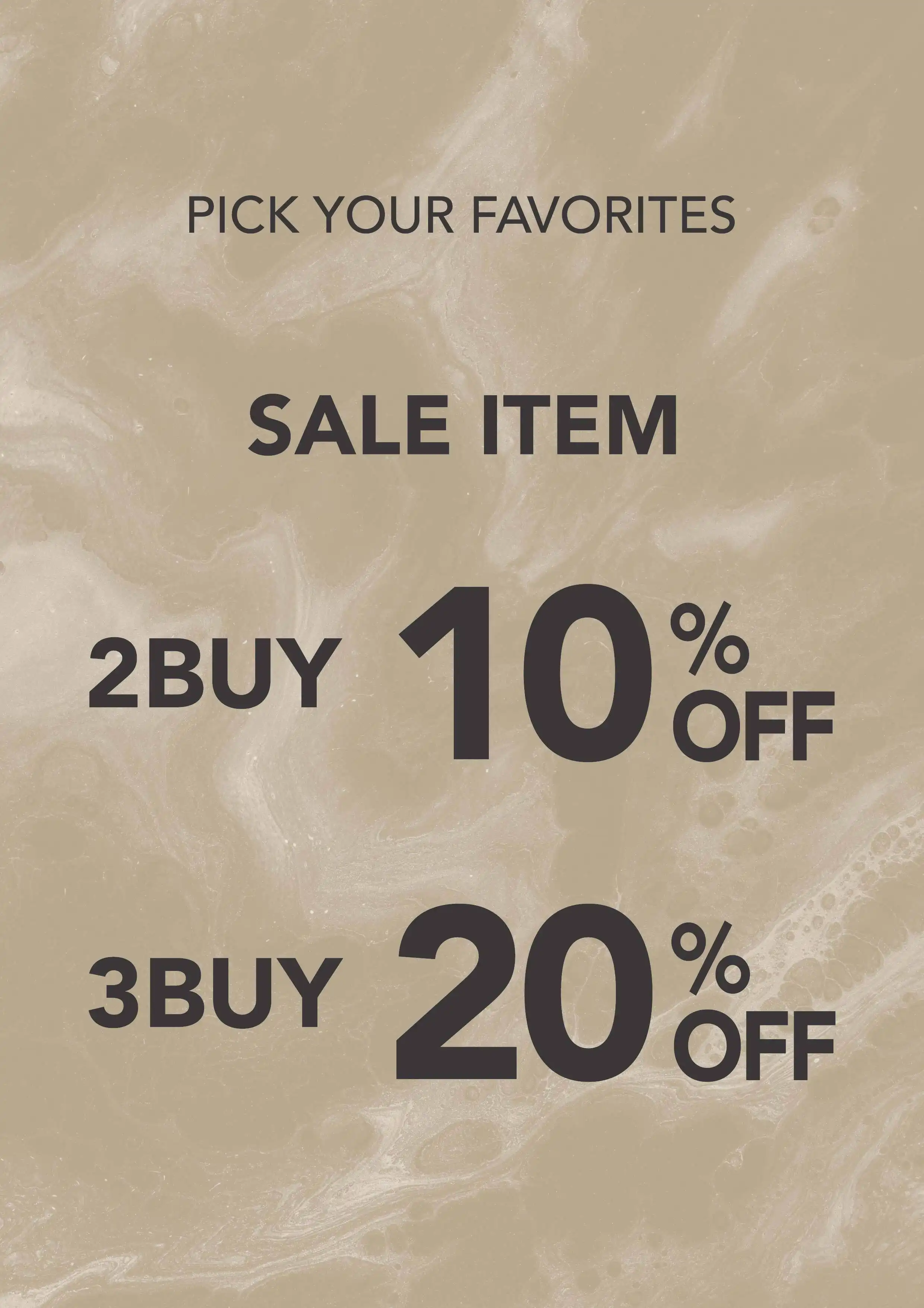 2buy 10%／3buy 20% OFFフェア