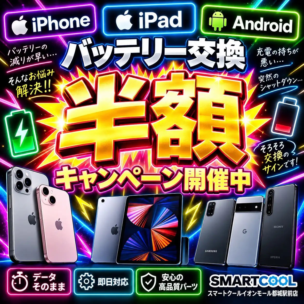 半額キャンペーン開催中！