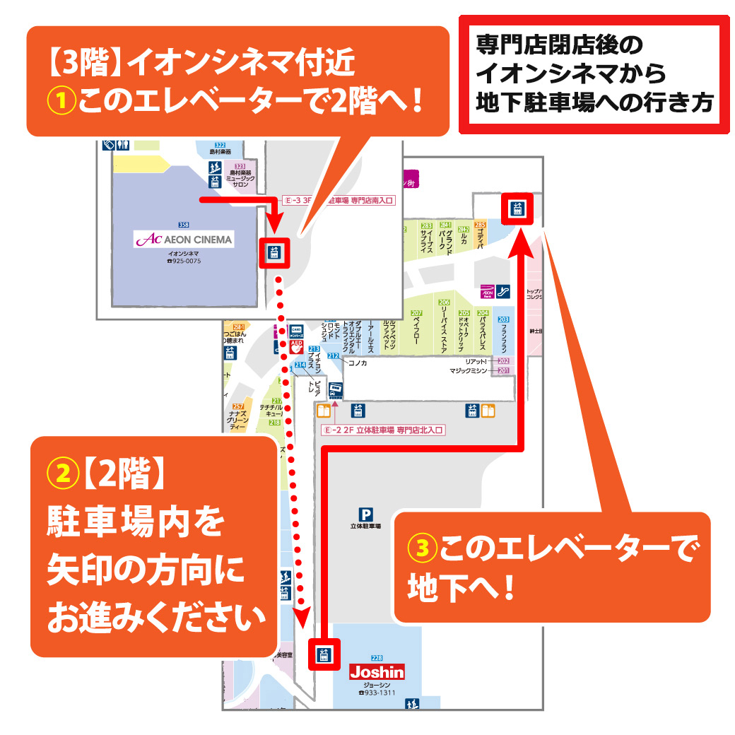 【閉店後】時間外出入口のご案内