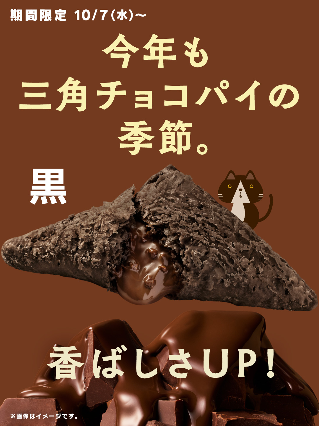 三角チョコパイ黒