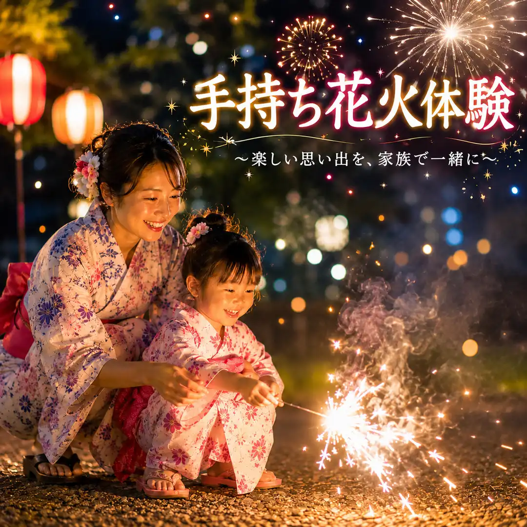 【9月】手持ち花火体験　～楽しい思い出を、家族で一緒に～
