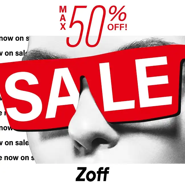 フレームやサングラスが20％～50％OFF