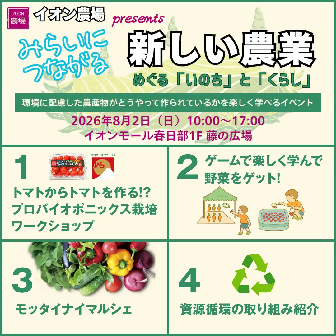 みらいにつながる　新しい農業