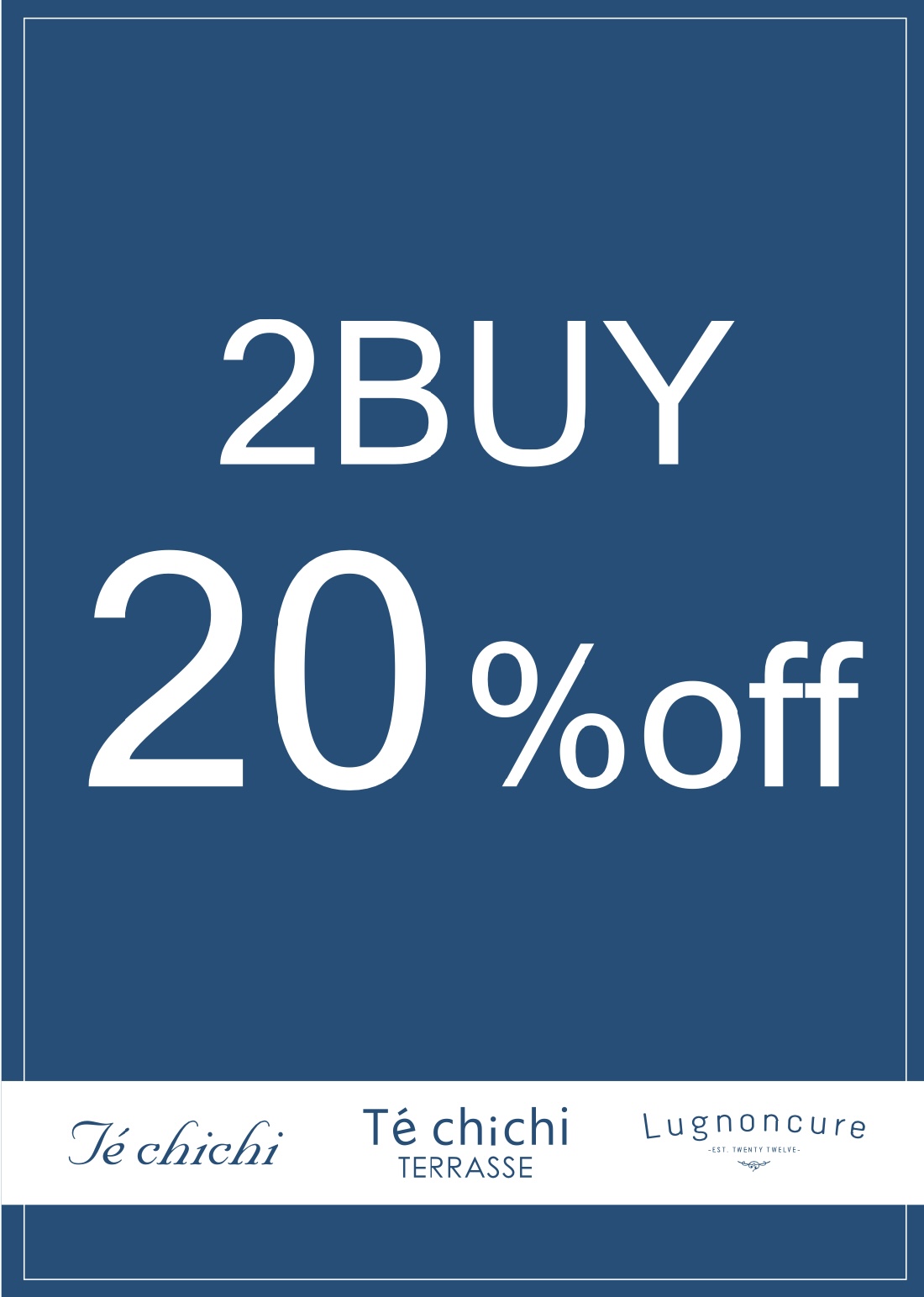 店内全品2BUY20%OFF