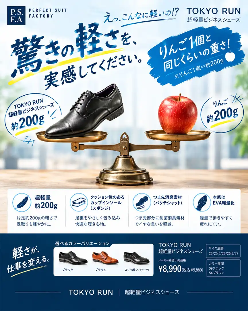 超軽量ビジネスシューズ