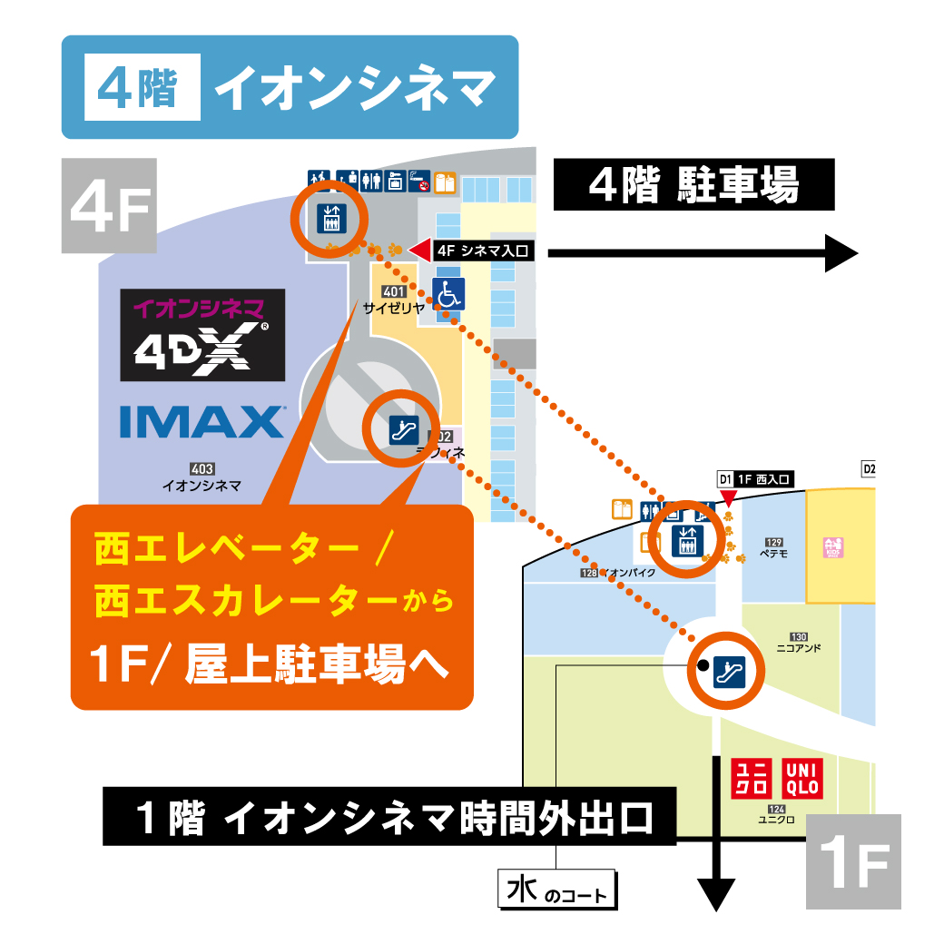 閉店後の時間外出入口のご案内