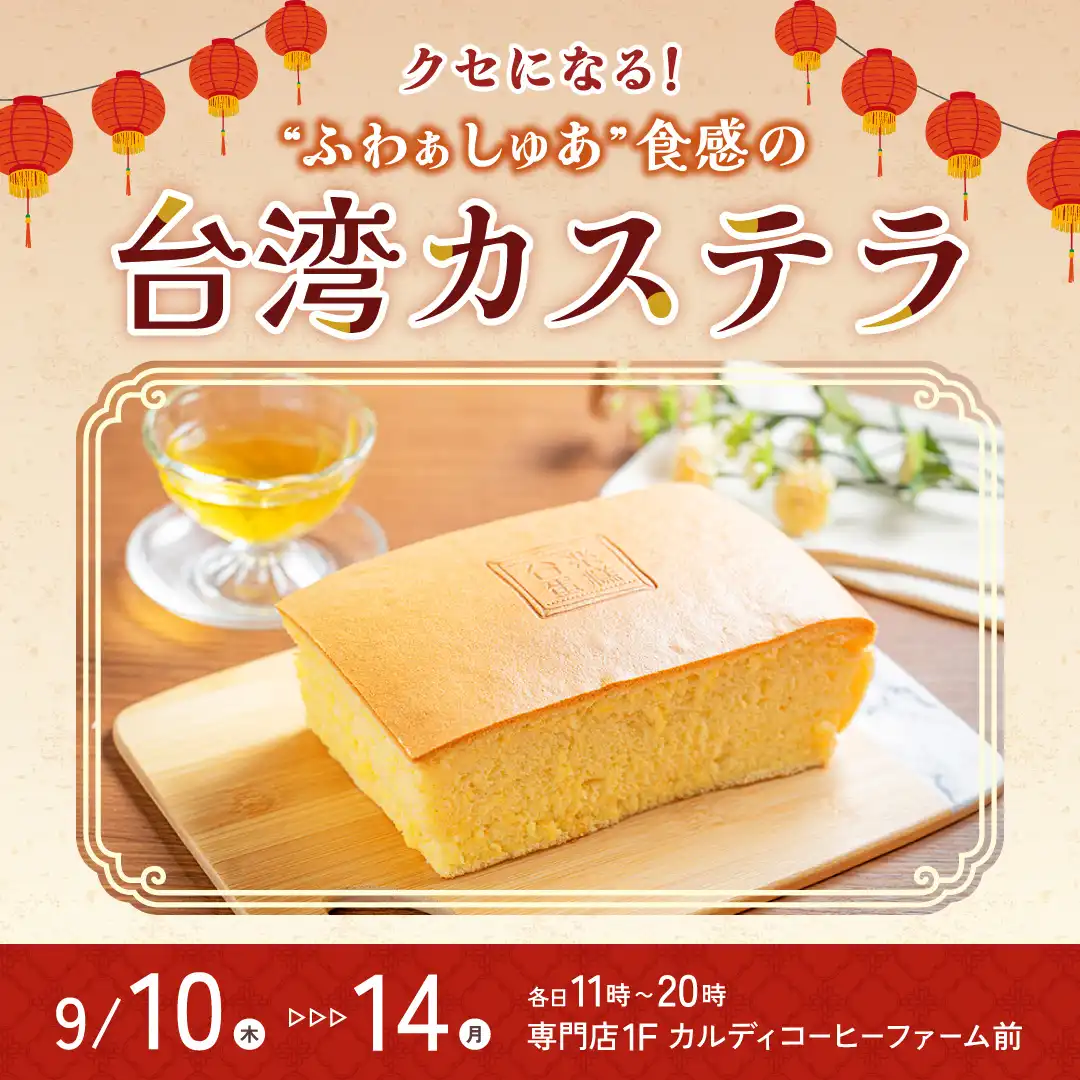 クセになる！”ふわぁしゅあ”食感の台湾カステラ