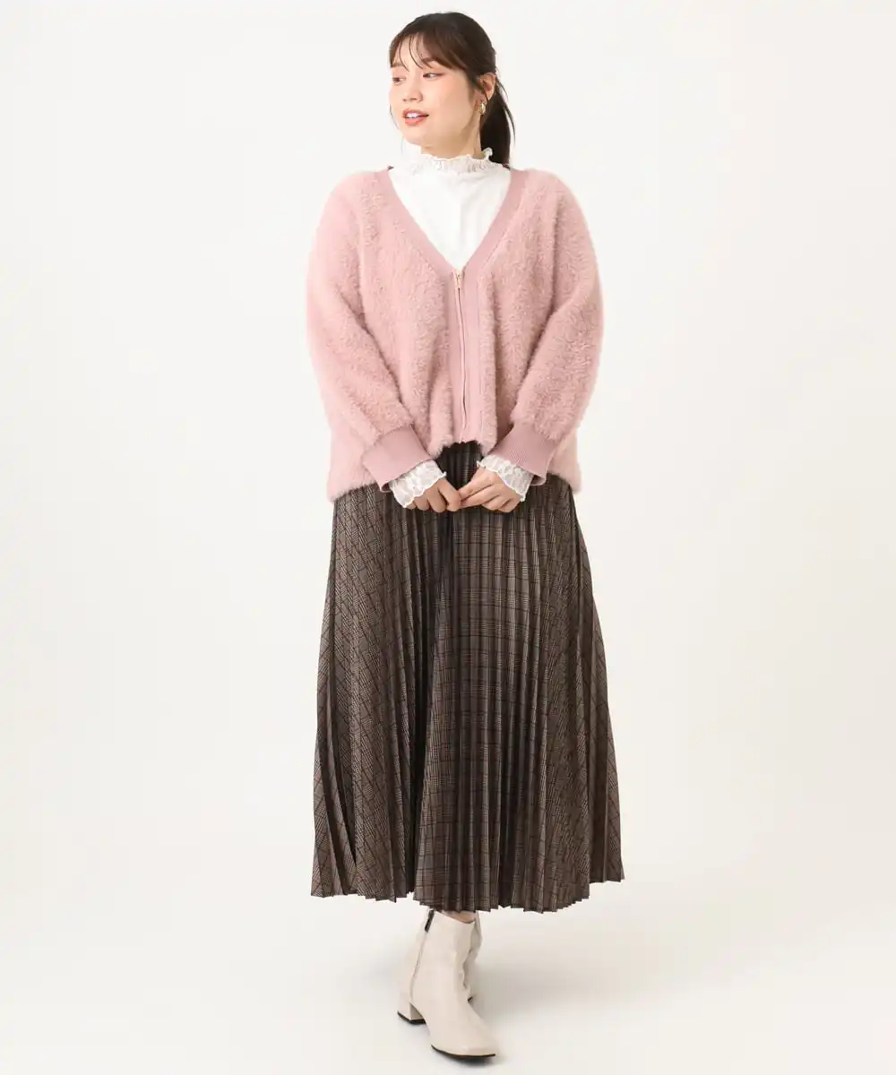 チェックプリーツスカート