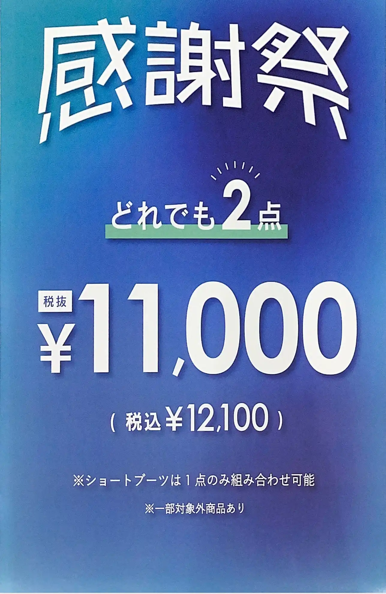◆どれでも2点11,000円(税抜)開催中◆