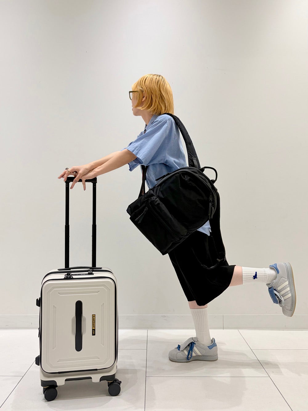 遠出編　☆旅行・帰省・1泊2日の旅　　旅の荷物もしっかり収納。両手が空くリュックで、移動も軽快に。