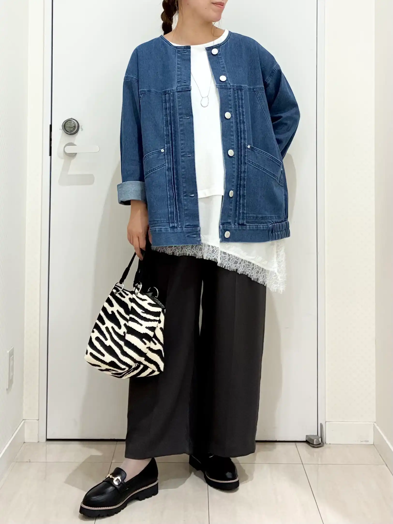 【大きいサイズ】デニムブルゾン