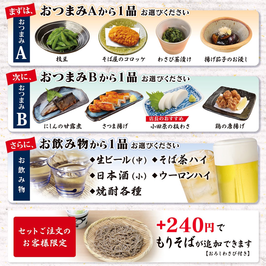 ほろ酔いセット アルコール＋おつまみ2品　本体価格909円（税込1,000円）