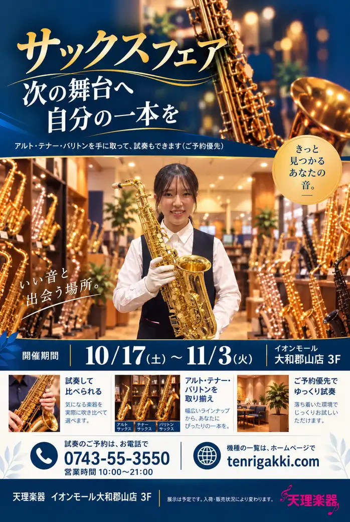 サックスフェア開催中!