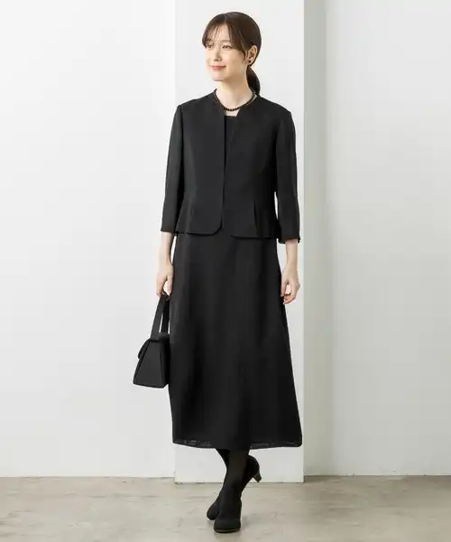 【喪服・礼服】紗/ブラックフォーマルワンピース