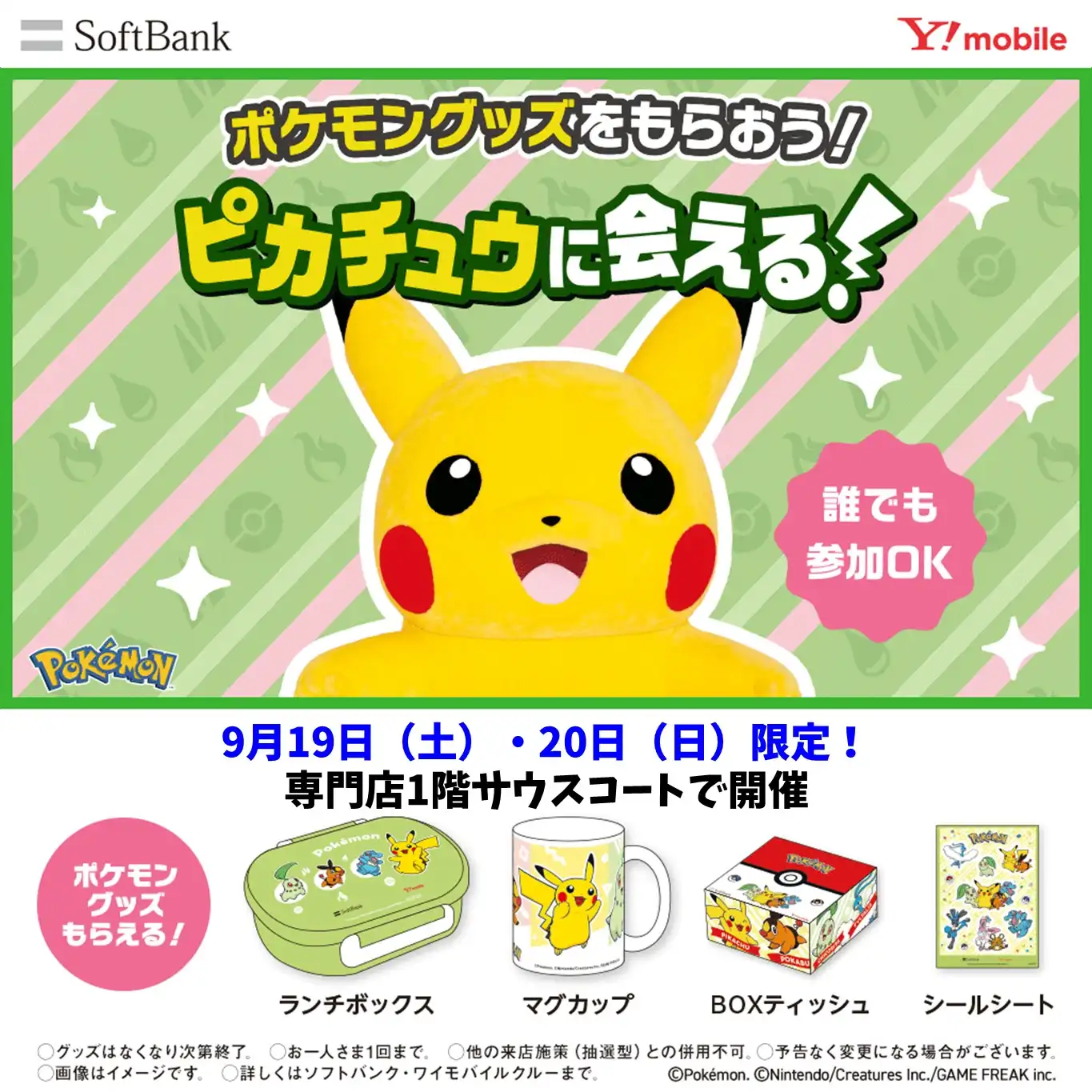 ポケモンイベント開催！ピカチュウに会える！
