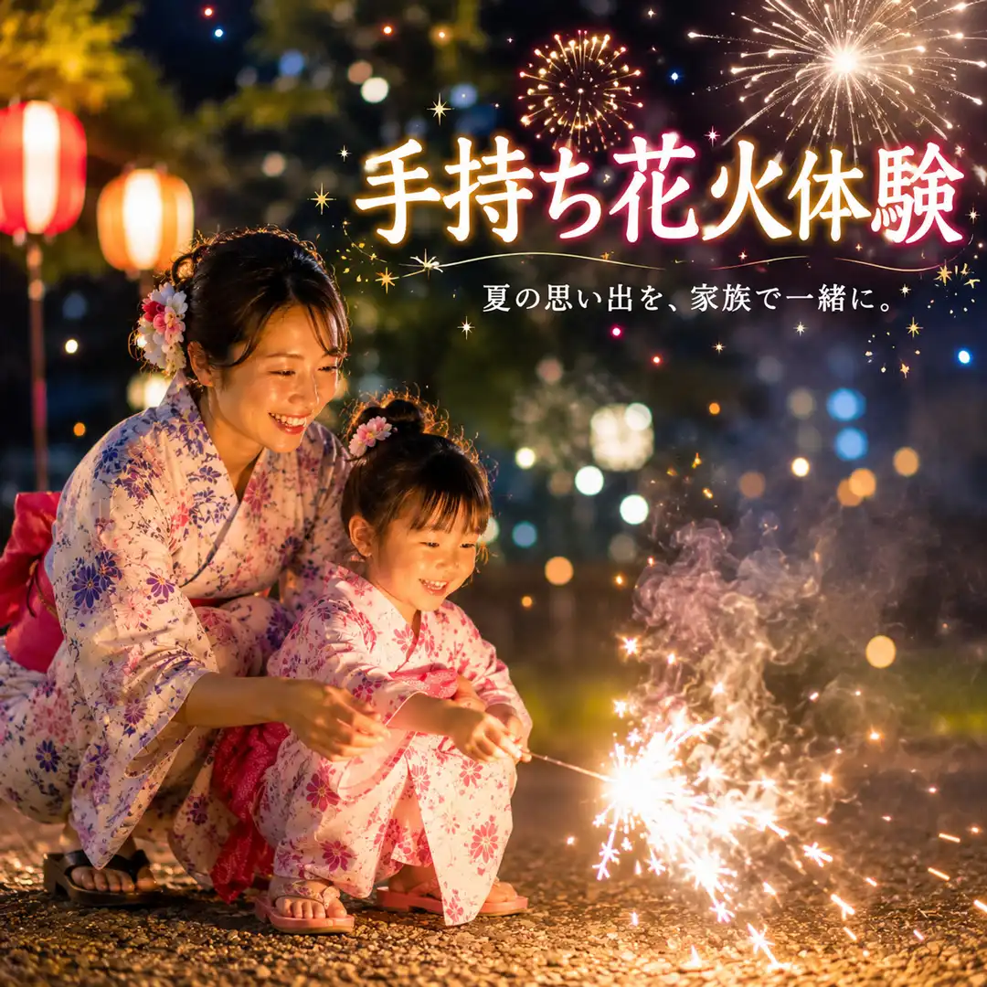 手持ち花火体験　～夏の思い出を、家族で一緒に～