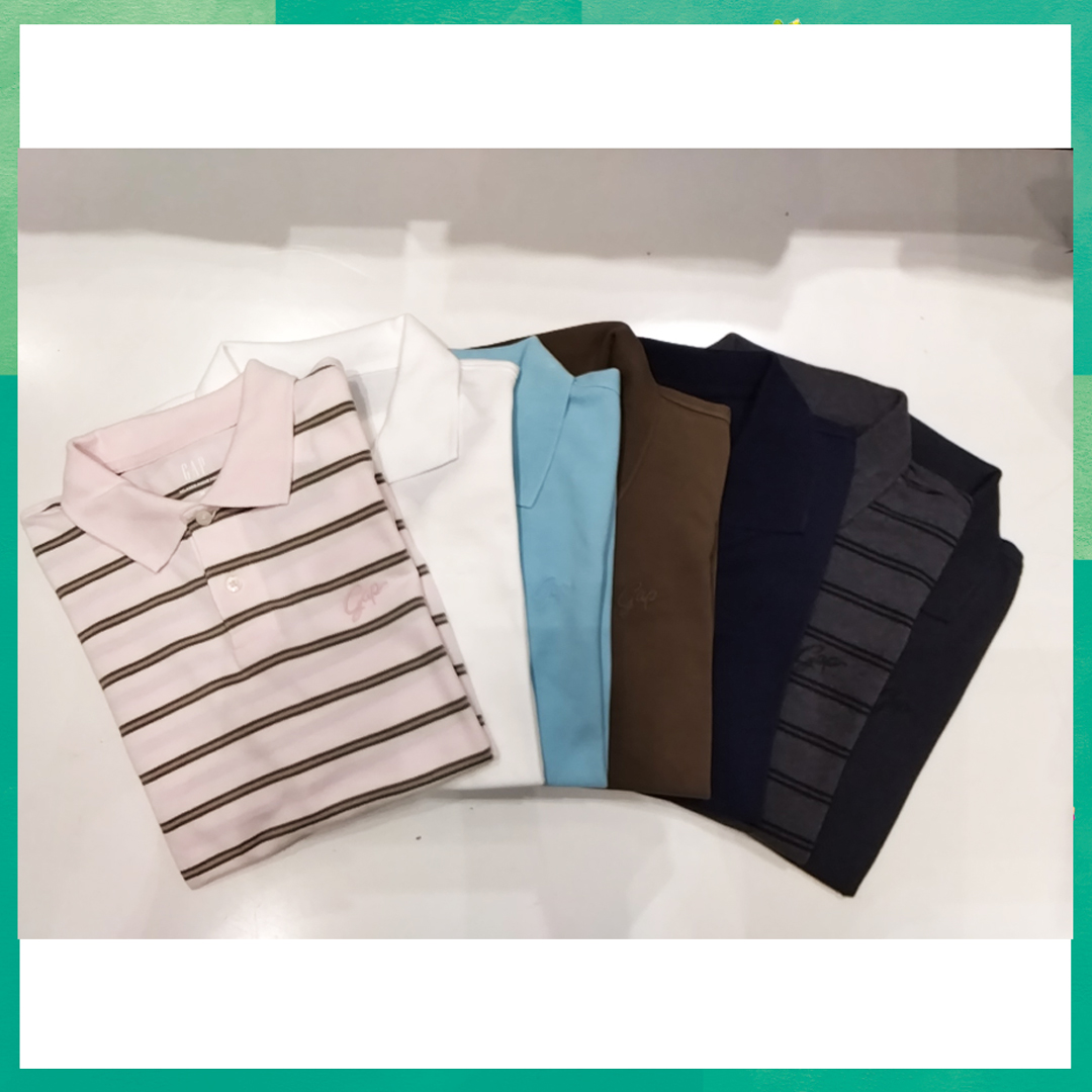 父の日_Gap_リラックスフィットピケクロップドポロシャツ